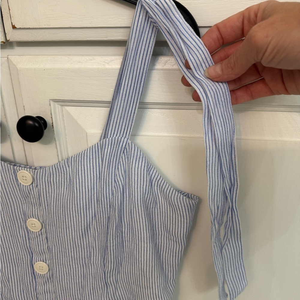 Coastal Blue Maxi Sundress with Button Detail by Just Found Size XL. Very pretty - Picture 4 of 8
